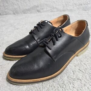 SEY Collection Hoodlum Black Leather Lace Up Oxford Shoes‎ Women's Size 7 Unisex